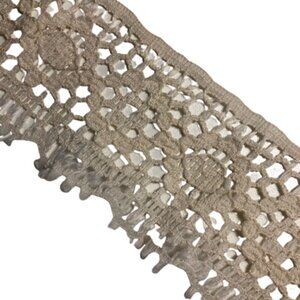 11 7/8 yards Cream 2" Flat Lace Craft Trim #2591